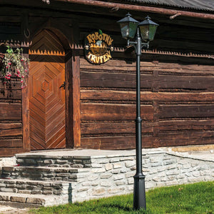 Norlys Lamp Post from the Turin range. Turin 2 Light Twin Lamp Post - Black  Product Code = T6-BLACK