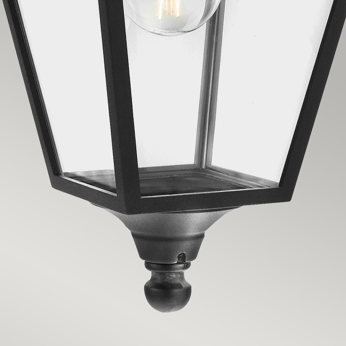 Norlys Outdoor Hanging from the Turin range. Turin 1 Light Chain Lantern - Black  Product Code = T8-BLACK