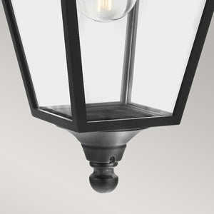 Norlys Outdoor Hanging from the Turin range. Turin 1 Light Chain Lantern - Black  Product Code = T8-BLACK