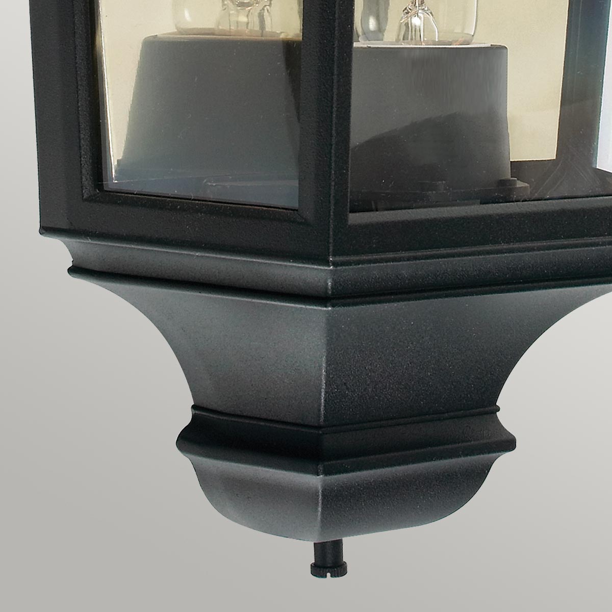 Norlys Turin 1 Light Half Lantern - Black T9-BLACK