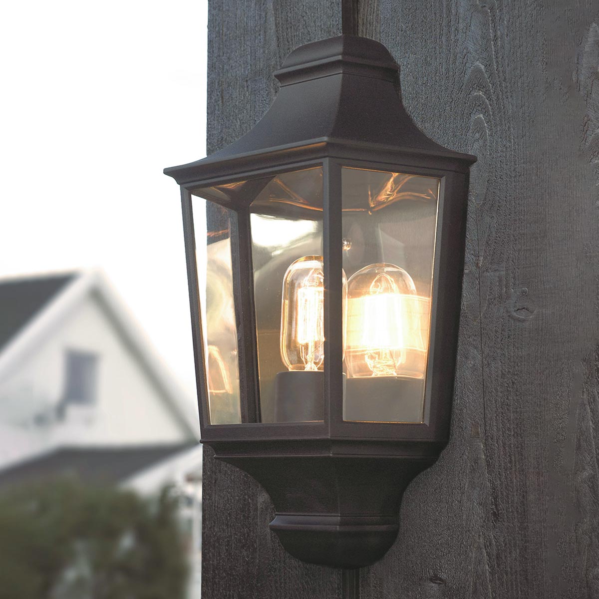 Norlys Turin 1 Light Half Lantern - Black T9-BLACK