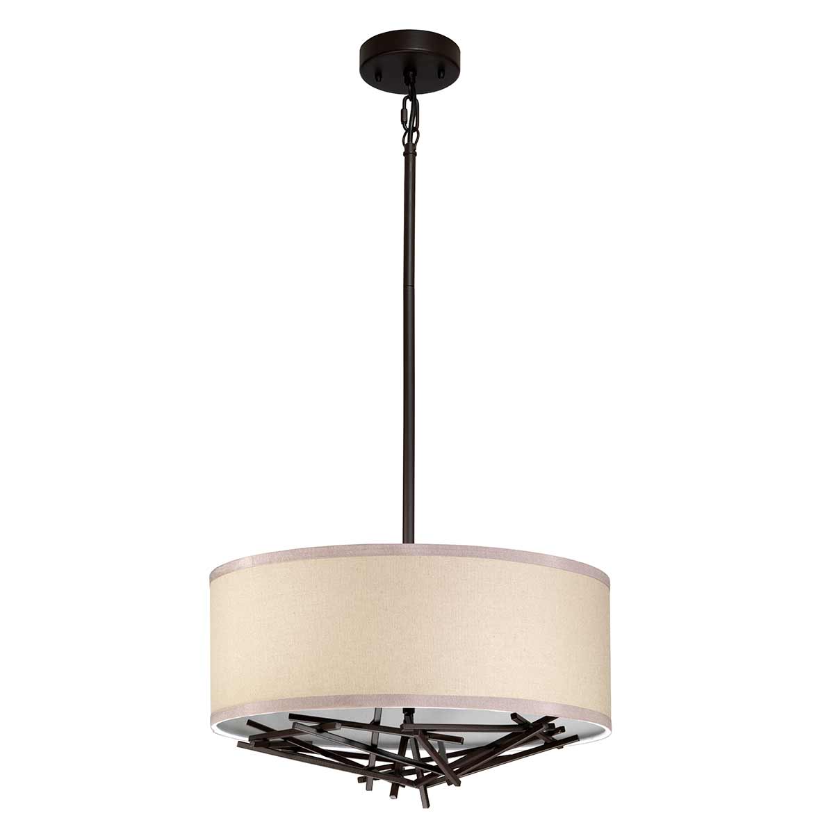 Elstead Lighting Pendant from the Taiko range. Taiko 3 Light Pendant Product Code = TAIKO-3P