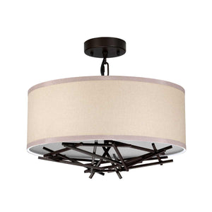 Elstead Lighting Pendant from the Taiko range. Taiko 3 Light Pendant Product Code = TAIKO-3P