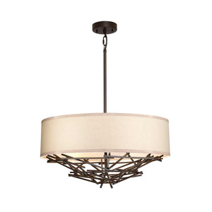 Elstead Lighting Pendant from the Taiko range. Taiko 4 Light Pendant Product Code = TAIKO-4P