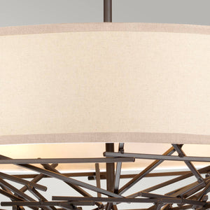 Elstead Lighting Pendant from the Taiko range. Taiko 4 Light Pendant Product Code = TAIKO-4P