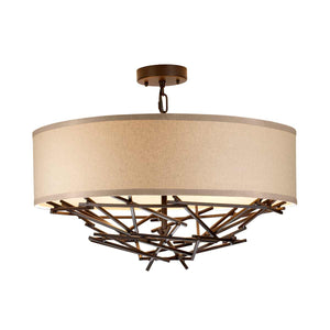 Elstead Lighting Pendant from the Taiko range. Taiko 4 Light Pendant Product Code = TAIKO-4P