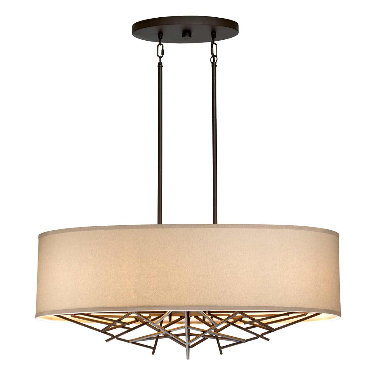 Elstead Lighting Pendant from the Taiko range. Taiko 5 Light Island Pendant Product Code = TAIKO5-ISLE