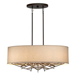 Elstead Lighting Pendant from the Taiko range. Taiko 5 Light Island Pendant Product Code = TAIKO5-ISLE