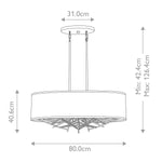 Elstead Lighting Pendant from the Taiko range. Taiko 5 Light Island Pendant – SKU TAIKO5-ISLE