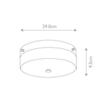 Elstead Lighting Ceiling Flush from the Tamar range. Tamar 1 Light Large Flush – SKU TAMAR-F-L-PG