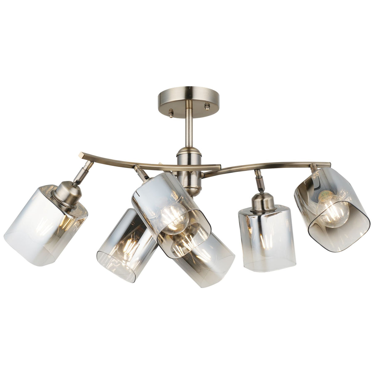 Magnalux Taylor 6 Light Antique Brass Semi Flush Part Number - TAY06AB