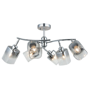 Magnalux Taylor 6 Light Polished Chrome Semi Flush Part Number - TAY06CH