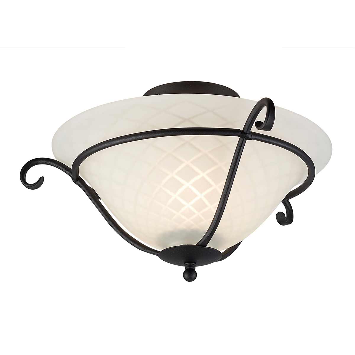 Elstead Lighting Ceiling Flush from the Torchiere range. Torchiere 1 Light Flush  Product Code = TCH-F-BLACK