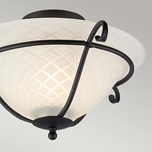Elstead Lighting Ceiling Flush from the Torchiere range. Torchiere 1 Light Flush  Product Code = TCH-F-BLACK