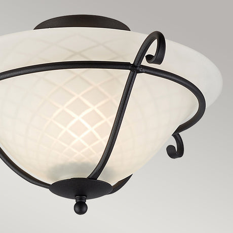 Elstead Lighting Ceiling Flush from the Torchiere range. Torchiere 1 Light Flush  Product Code = TCH-F-BLACK