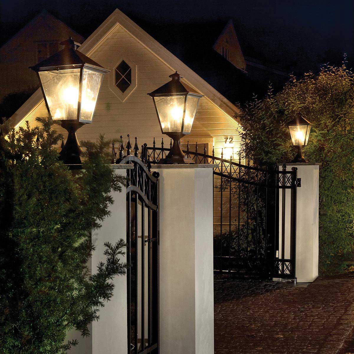 Norlys Turin Grande 1 Light Pedestal - Black TG3-BLACK