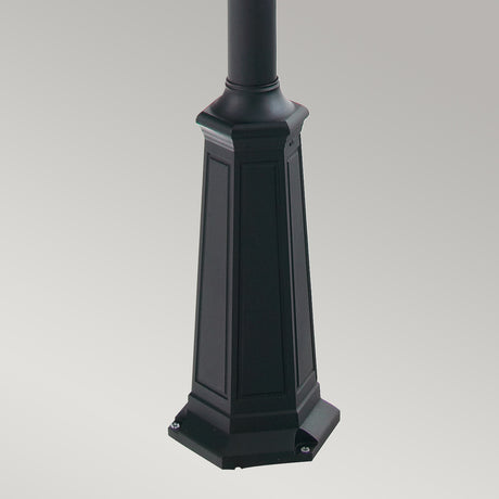 Norlys Turin Grande 1 Light Single Post - Black TG5-BLACK