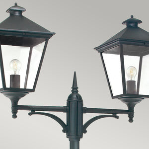 Norlys Turin Grande 2 Light Twin Lamp Post - Black TG6-BLACK