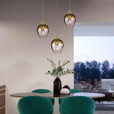 Elstead Lighting Pendant from the Tiber range. Tiber 1 Light Pendant Product Code = TIBER-P-AMBER
