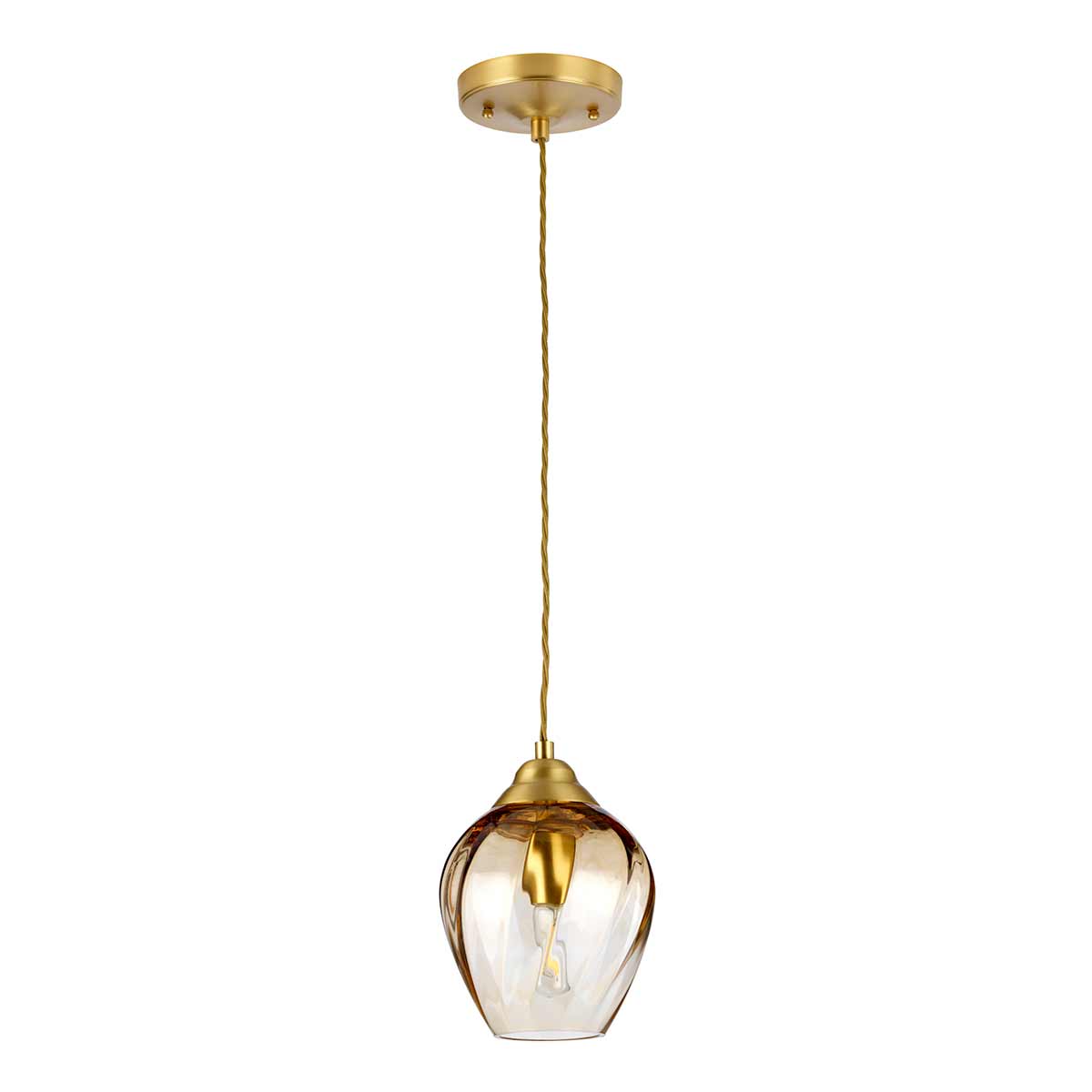 Elstead Lighting Pendant from the Tiber range. Tiber 1 Light Pendant Product Code = TIBER-P-AMBER