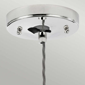 Elstead Lighting Pendant from the Tiber range. Tiber 1 Light Pendant Product Code = TIBER-P-CLEAR