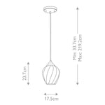 Elstead Lighting Pendant from the Tiber range. Tiber 1 Light Pendant – SKU TIBER-P-CLEAR