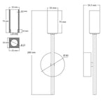 Magnalux Topaz 1 Light Polished Chrome Wall Light c/w Square Glass Part Number - TOP01CHWL
