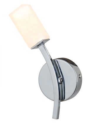 Magnalux Topaz 1 Light Polished Chrome Wall Light c/w Square Glass Part Number - TOP01CHWL