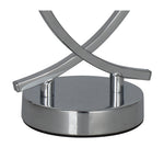 Magnalux Topaz 2 Light Polished Chrome Table Lamp c/w Square Glass Part Number - TOP02CHTL