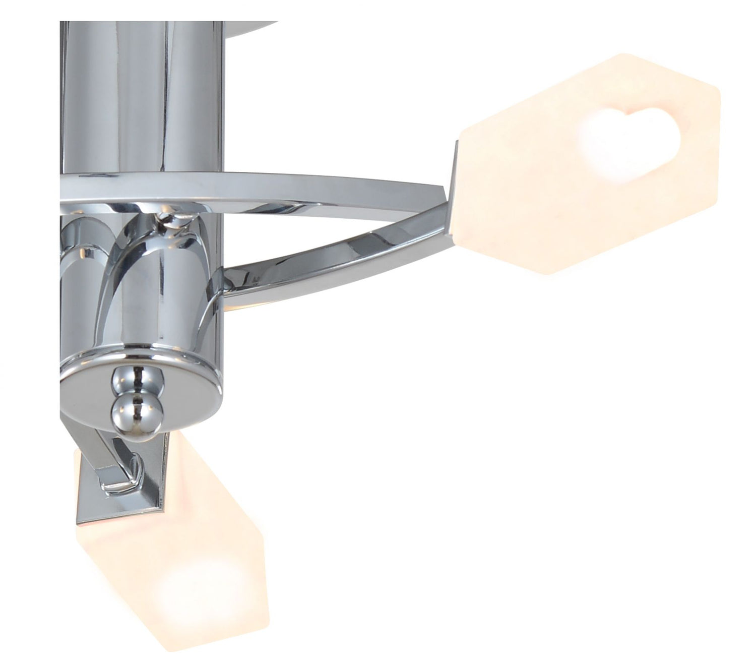 Magnalux Topaz 3 Light Polished Chrome c/w Square Glass Part Number - TOP03CH