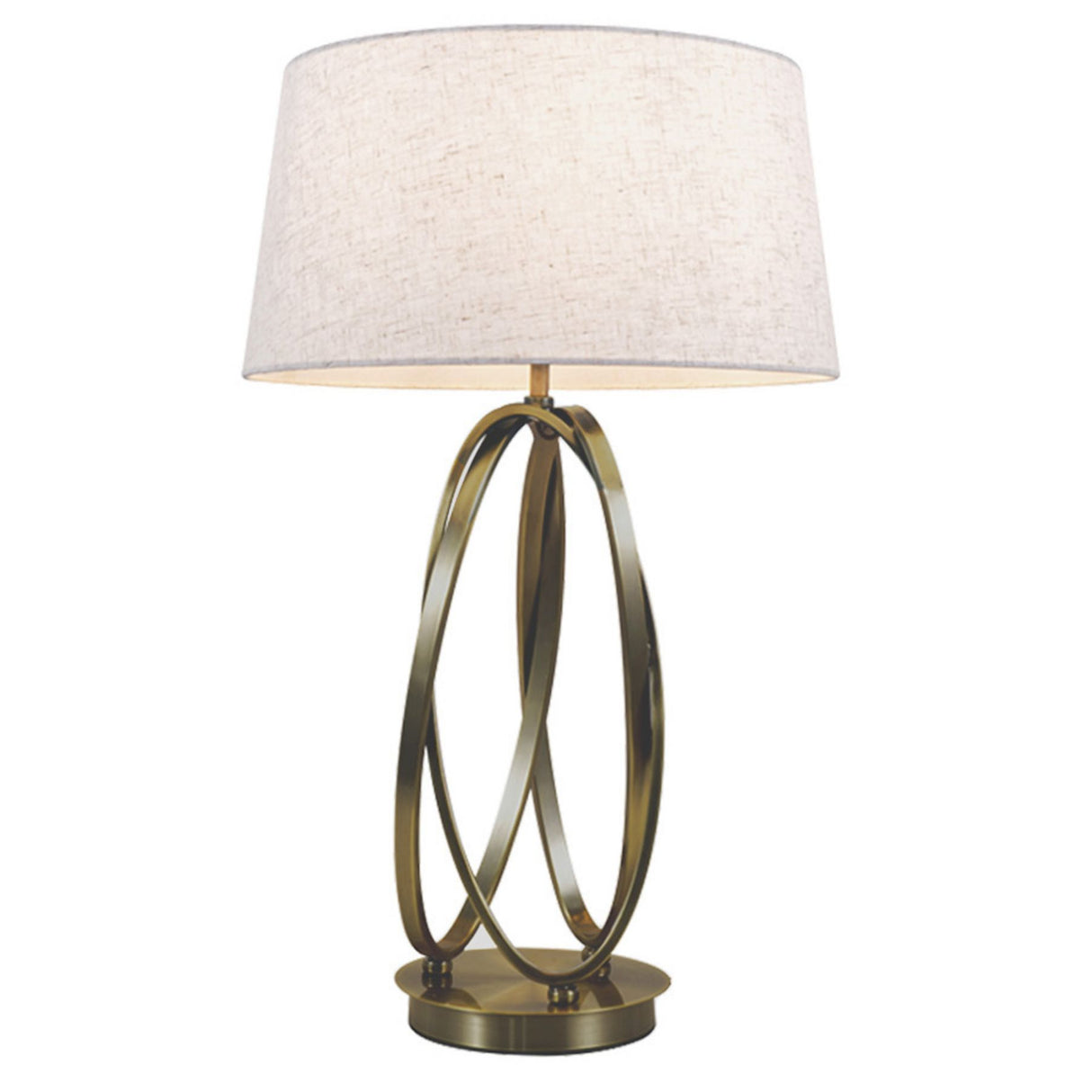 Magnalux Trinity Table Lamp Antique Brass c/w Shade Part Number - TRI01ABTL