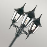Norlys Valencia 3 Light Triple Head Lamp Post V7-BLACK