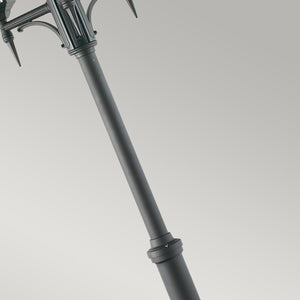 Norlys Valencia 3 Light Triple Head Lamp Post V7-BLACK