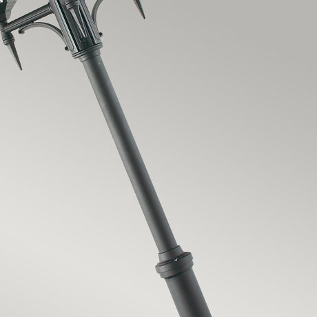 Norlys Valencia 3 Light Triple Head Lamp Post V7-BLACK