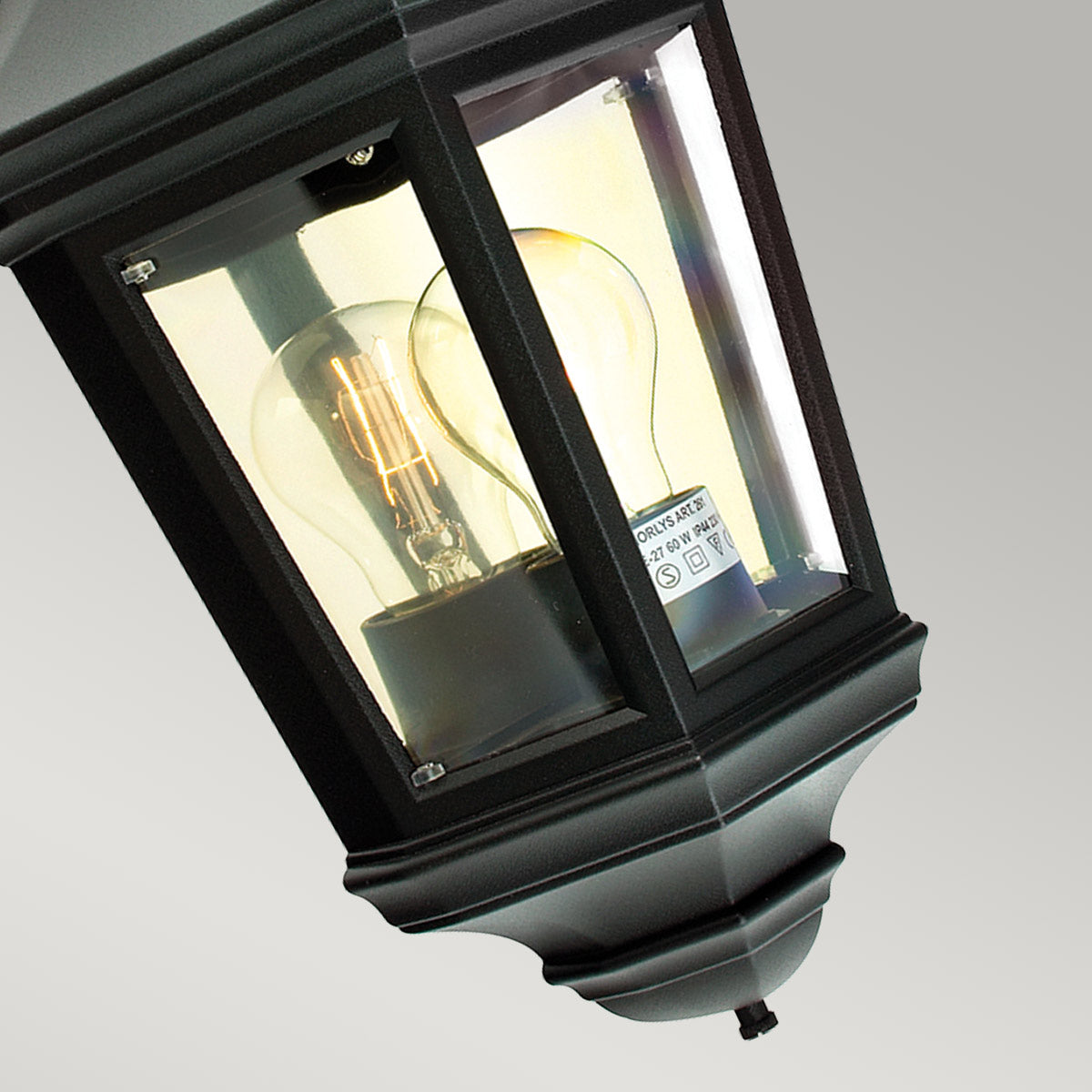 Norlys Valencia 1 Light Half Lantern V9-BLACK