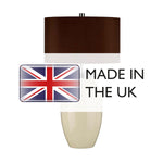 Elstead Lighting Table Lamp from the Victor range. Victor 1 Light Small Table Lamp - Cream – SKU VICTOR-SM-TL-CR