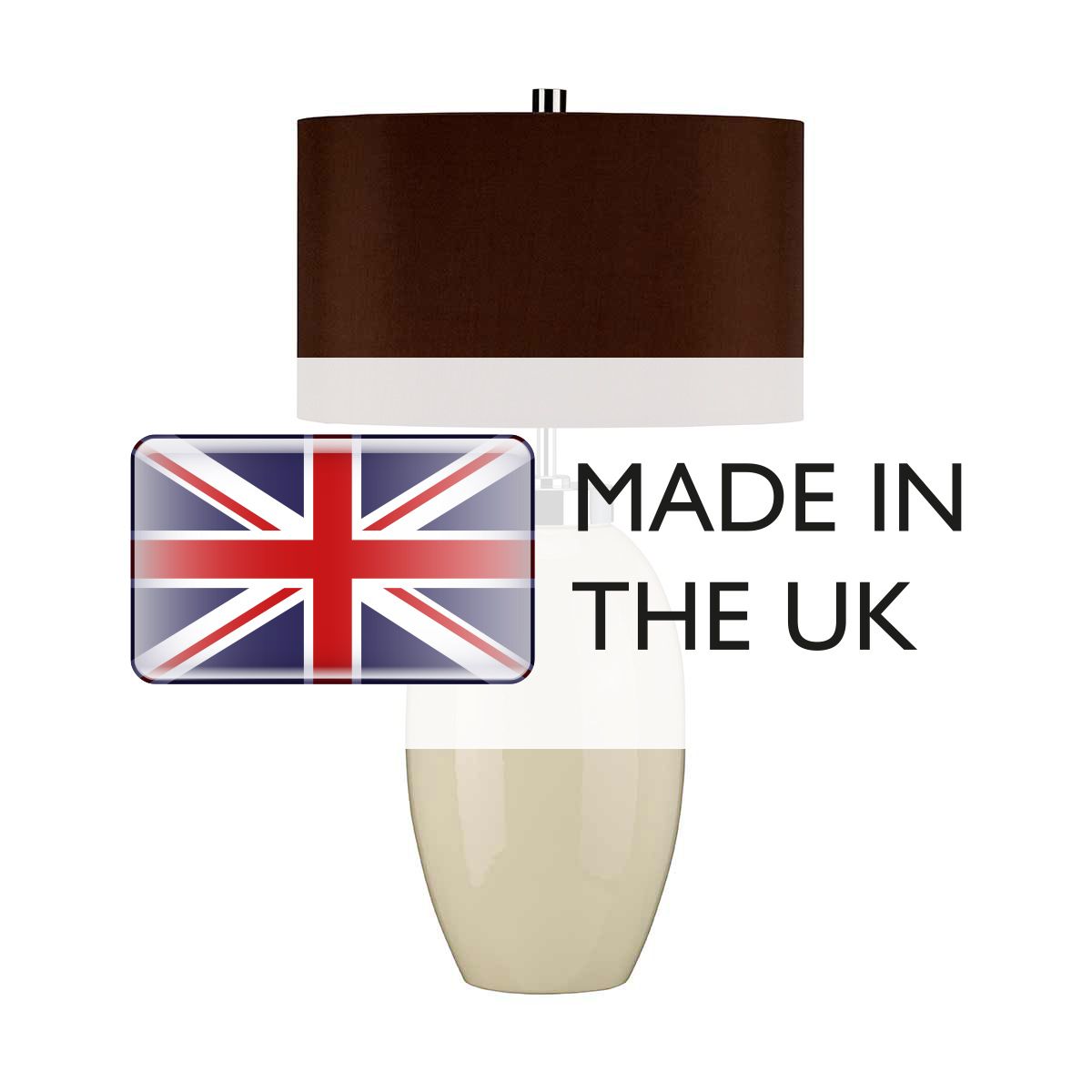 Elstead Lighting Table Lamp from the Victor range. Victor 1 Light Small Table Lamp - Cream – SKU VICTOR-SM-TL-CR