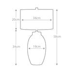 Elstead Lighting Table Lamp from the Victor range. Victor 1 Light Small Table Lamp - Cream – SKU VICTOR-SM-TL-CR