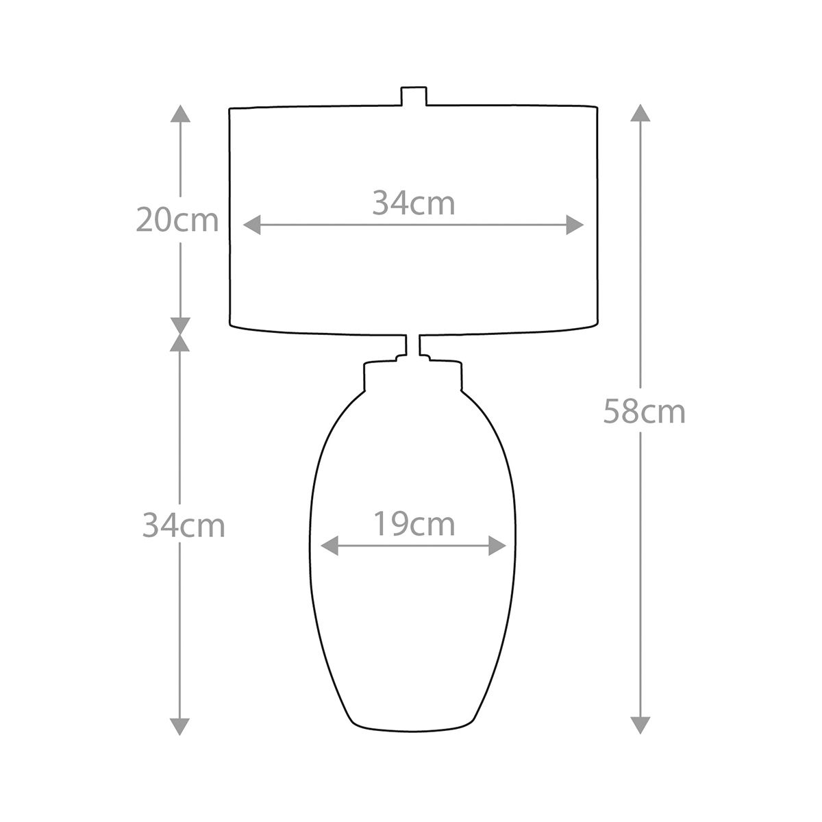 Elstead Lighting Table Lamp from the Victor range. Victor 1 Light Small Table Lamp - Cream – SKU VICTOR-SM-TL-CR