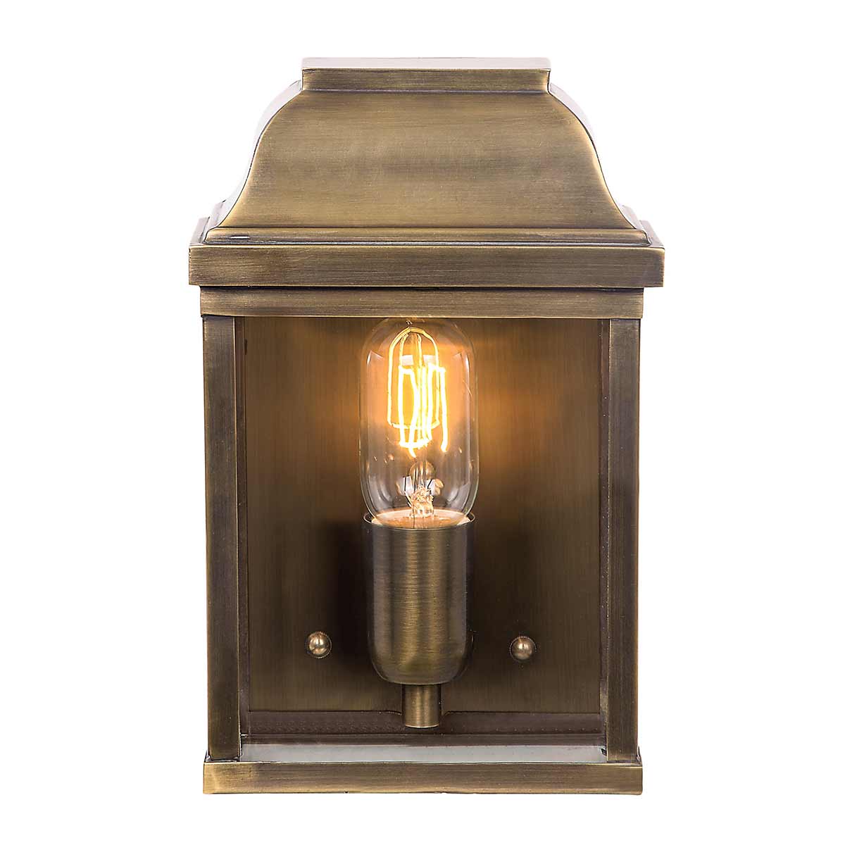 Elstead Lighting Outdoor Wall Light from the Victoria range. Victoria 1 Light Wall Lantern - Brass  Product Code = VICTORIA-BR