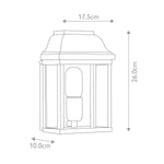 Elstead Lighting Outdoor Wall Light from the Victoria range. Victoria 1 Light Wall Lantern - Verdigris – SKU VICTORIA-VERDI