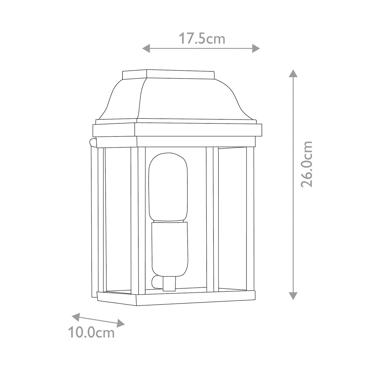 Elstead Lighting Outdoor Wall Light from the Victoria range. Victoria 1 Light Wall Lantern - Verdigris – SKU VICTORIA-VERDI