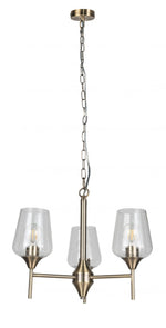 Magnalux Vino 3 Light Antique Brass Ceiling Light Part Number - VIN03AB