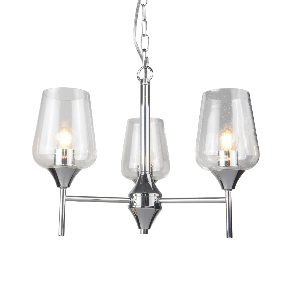 Magnalux Vino 3 Light Polished Chrome Ceiling Light Part Number - VIN03CH