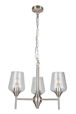 Magnalux Vino 3 Light Satin Chrome Ceiling Light Part Number - VIN03SC