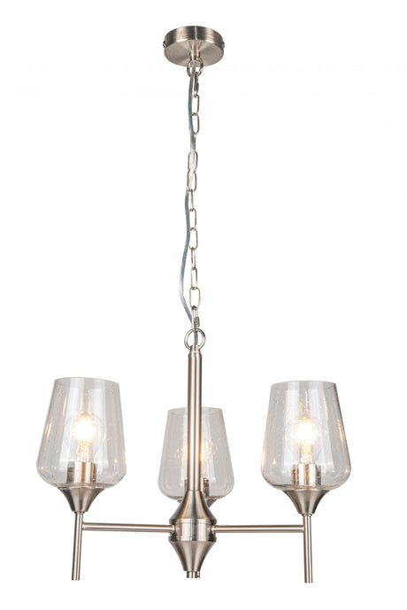 Magnalux Vino 3 Light Satin Chrome Ceiling Light Part Number - VIN03SC