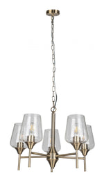 Magnalux Vino 5 Light Antique Brass Ceiling Light Part Number - VIN05AB