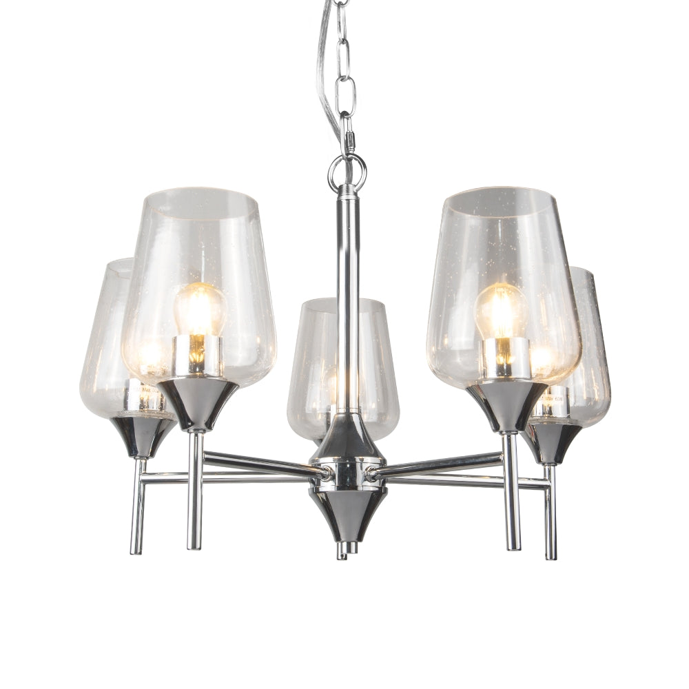Magnalux Vino 5 Light Polished Chrome Ceiling Light Part Number - VIN05CH