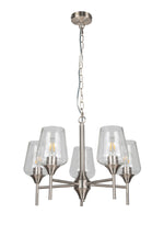Magnalux Vino 5 Light Satin Chrome Ceiling Light Part Number - VIN05SC