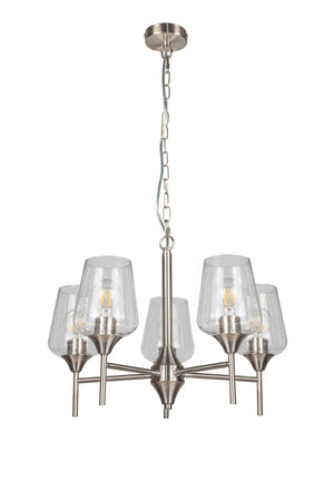 Magnalux Vino 5 Light Satin Chrome Ceiling Light Part Number - VIN05SC